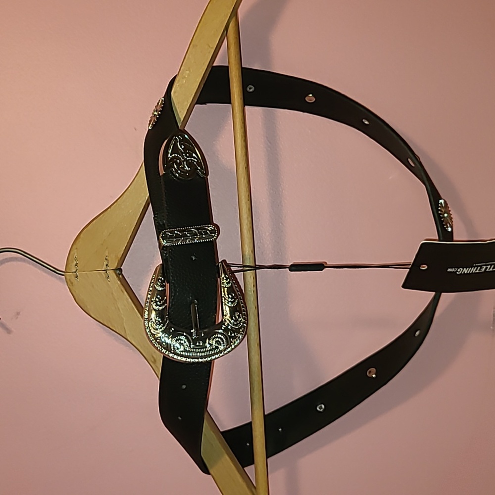 Women's Pretty Little Thing Black Western Style Belt